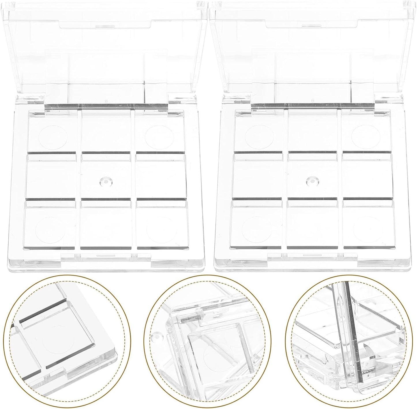 2pcs Empty Lipstick Palette Clear Lipstick Case Mini Highlighters Cross Body Bag Portable Makeup Organizer Storage Cases Sample Eye Shadow Plastic Empty Bracket Travel