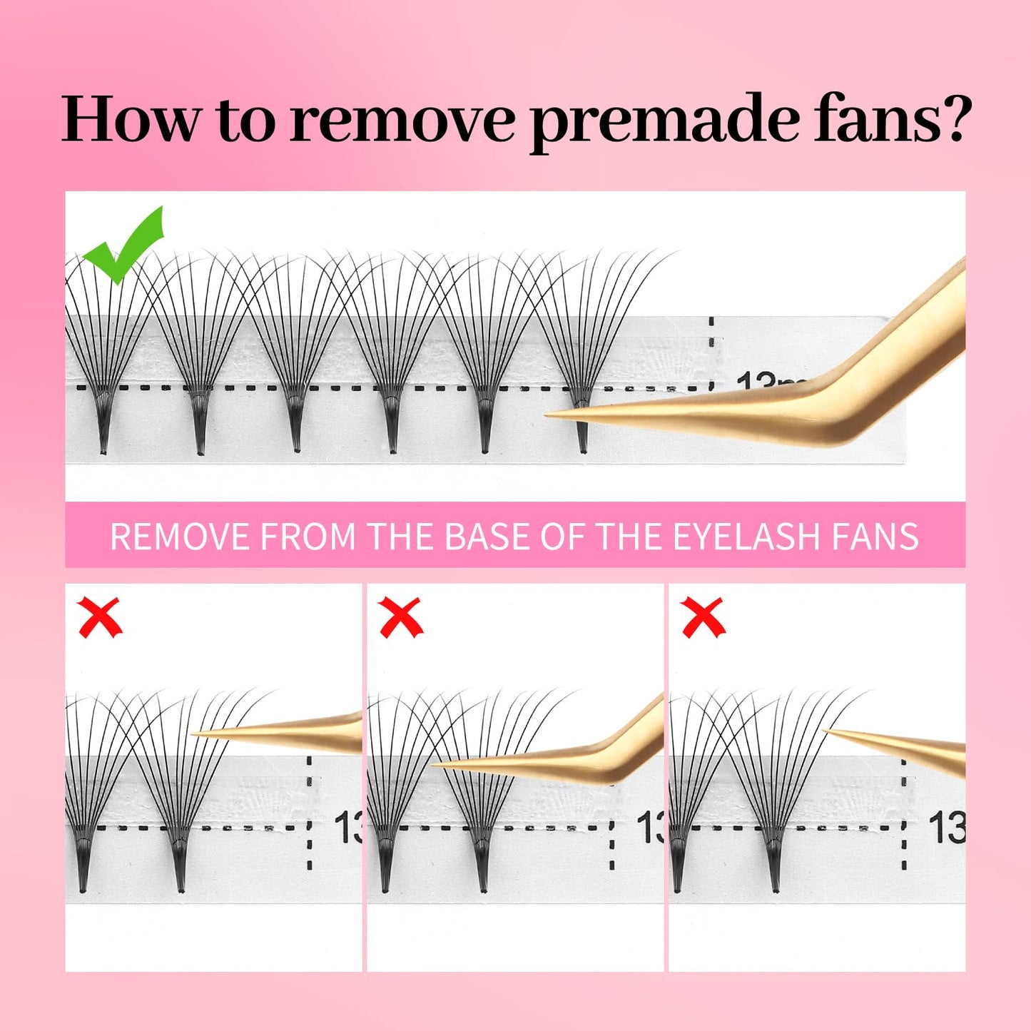 Premade Fans Eyelash Extensions 12D Volume Lash Extensions 0.05 Thickness Eyelash Extension C Curl Premade Lash Fans Mix 9-16mm Fluffy Soft Handmade Lash Fan(12D-0.05-C,9-16mm)