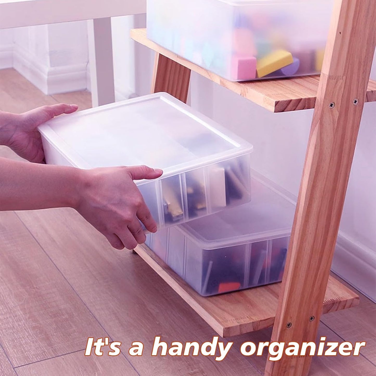 Plastic Organizer Box,12 Grids Clear Bead Organizer Compartment Box with Removable Dividers for Parts,Bead Storage Earring Container Tool Hair Accessories