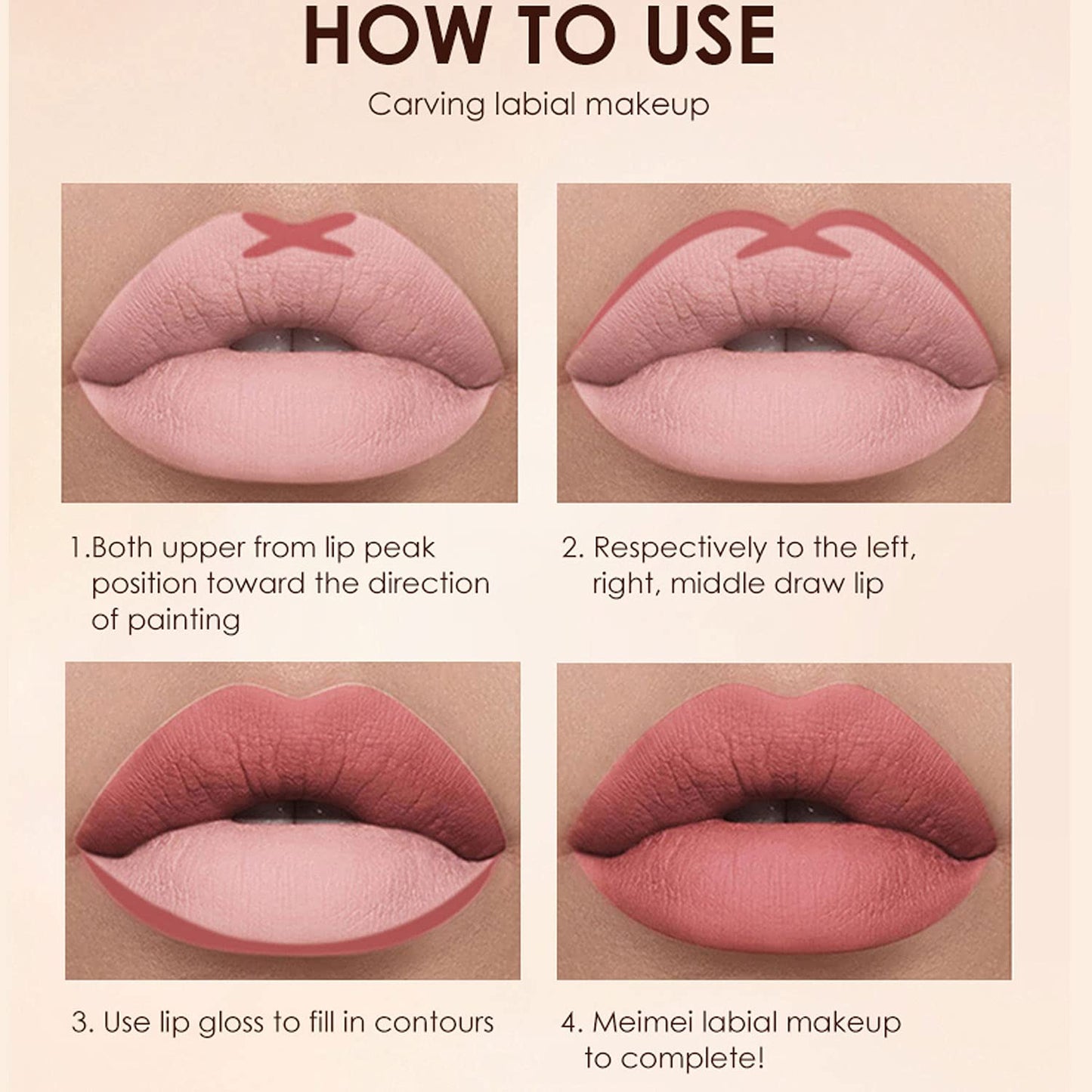 BestLand 6Pcs Matte Liquid Lipstick + Lip Liner Pens Set, One Step Lips Makeup Kits Pigment Velvety Nude Lip Stain Waterproof Long Wear Lip Gloss Make up Gift Set (Classic Allure Set)