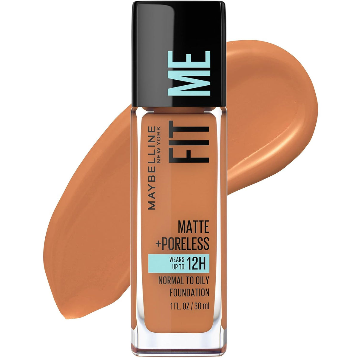 Maybelline New York Fit Me Matte Plus Pore Less Foundation, Spicy Brown, 1 Fluid Ounce