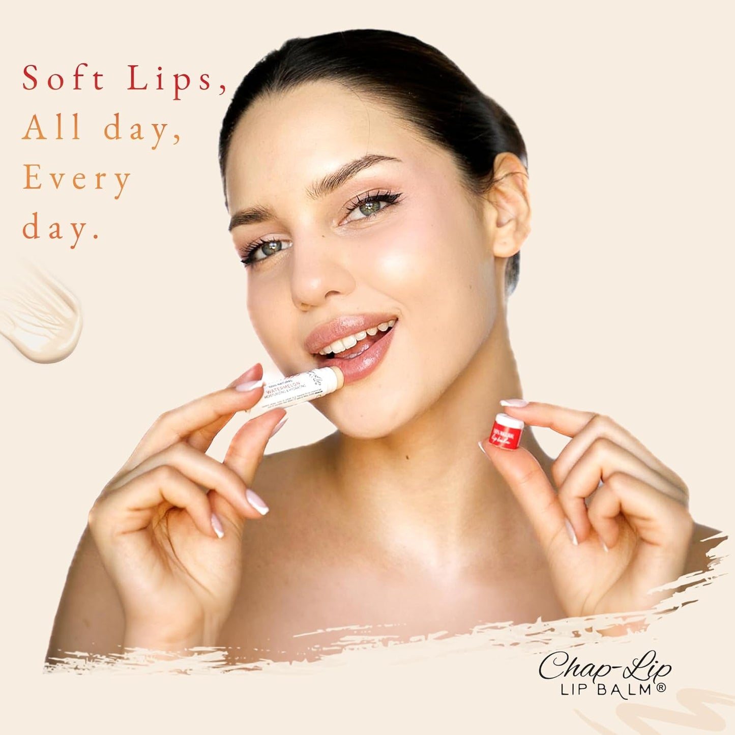 CHAP-LIP Original Lip Balm Hydrating Bulk Chap Stick with Fruit Flavors, Coconut Oil, Cocoa Butter - Christmas Gift Stocking Stuffers Lip Therapy Pack for Men and Women - Made in USA, 48 Pack x 12 Box