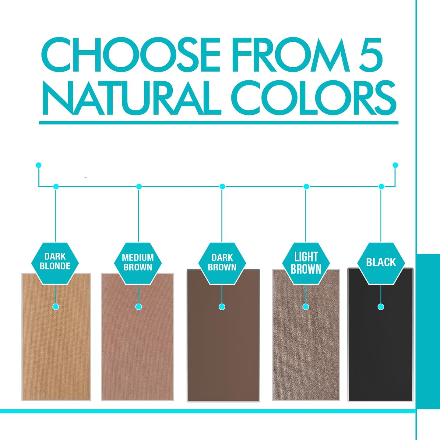 Root Touch Up Hair Color Root Cover Up with Double-Ended Brush for Hair Color for Gray Hair Coverage - Portable Hair Powder Solution for Quick Gray Coverage (Black, 6g)