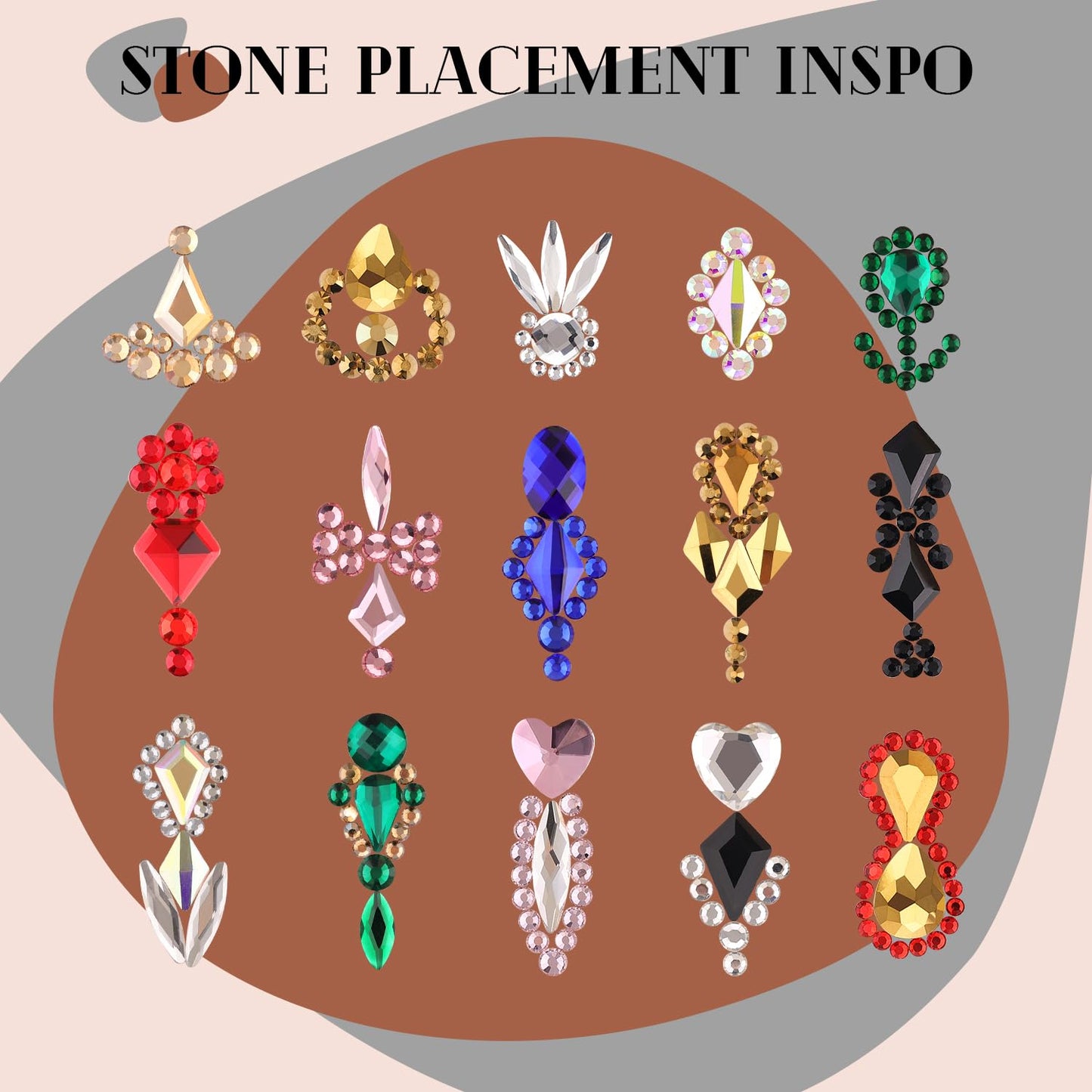 1680Pcs Red Glass Nail Rhinestones 180Pcs Multi Shapes Flatback Nail Gems + 1500Pcs 1.5-4mm Round Crystal with Rhinestones Glue Gel, Manicure Nail Charms Diamond Gemstones for Nail Art