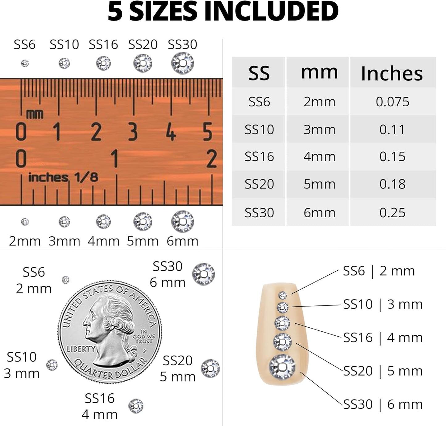 6000Pcs Red Rhinestones for Crafting Bedazzling with b-7000 Jewelry Glue, Resin Flatback Crystals Diamonds for Crafts Clothing Clothes Shoes Decoration, Flat Back Gems Different Sizes