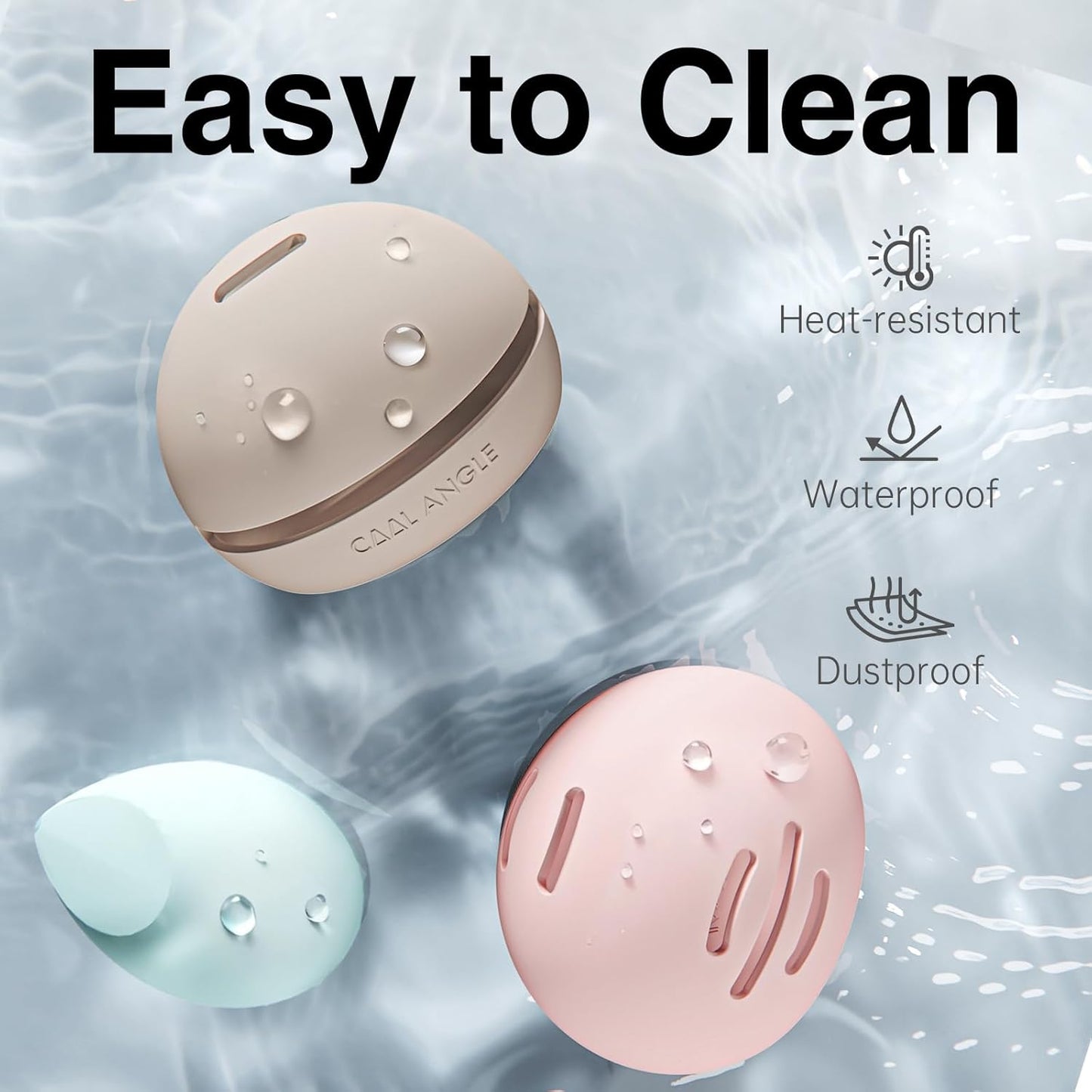 Makeup Sponge Holder Silicone Beauty Sponge Holder Makeup Blender Case for Travel 2 in 1 Stand Storage For Quick Drying Pink