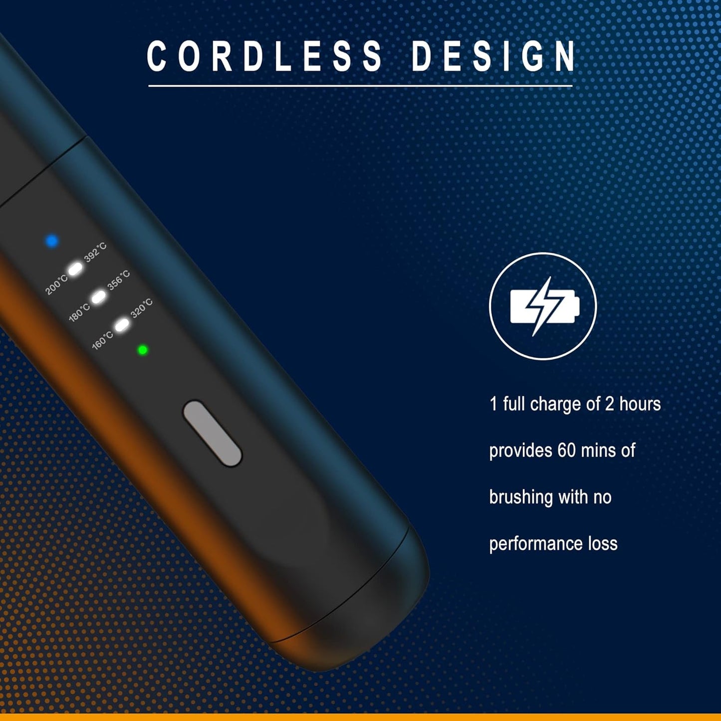 VIKICON Beard Straightener for Men: Cordless Heated Beard Brush for Men, Electric Hot Comb, Anti-Scald Mini Straightening Brush for Beard Grooming, Portable for Travel and Home Use, Gifts for Him Dad