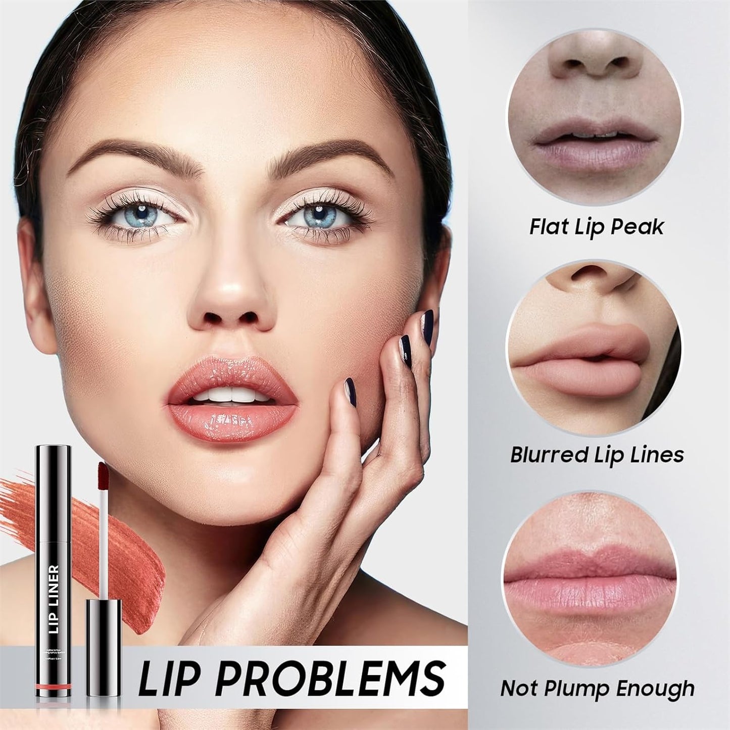 Lip Stain Peel Off Lip Liner - Long Lasting Comfortable Vivid Color Peel Lip Stain Smudge Proof Finish, Create A Charming Vibrant Lip Color Makeup For All Skin Types with All-Day (#01 Nude)