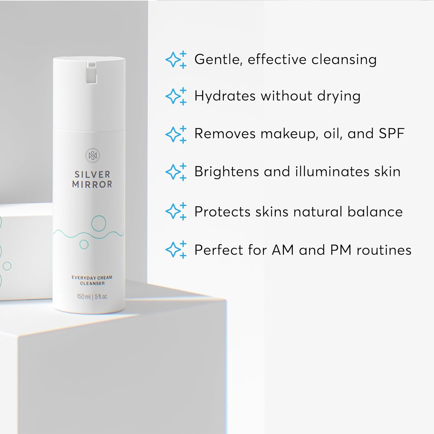 Everyday Cream Cleanser (5 Fl Oz), Facial Cleanser, Exfoliating Face Wash, Gentle Deep Cleansing Formula, Hydrates and Brightens the Skin, Face Wash for Women, for All Skin Types