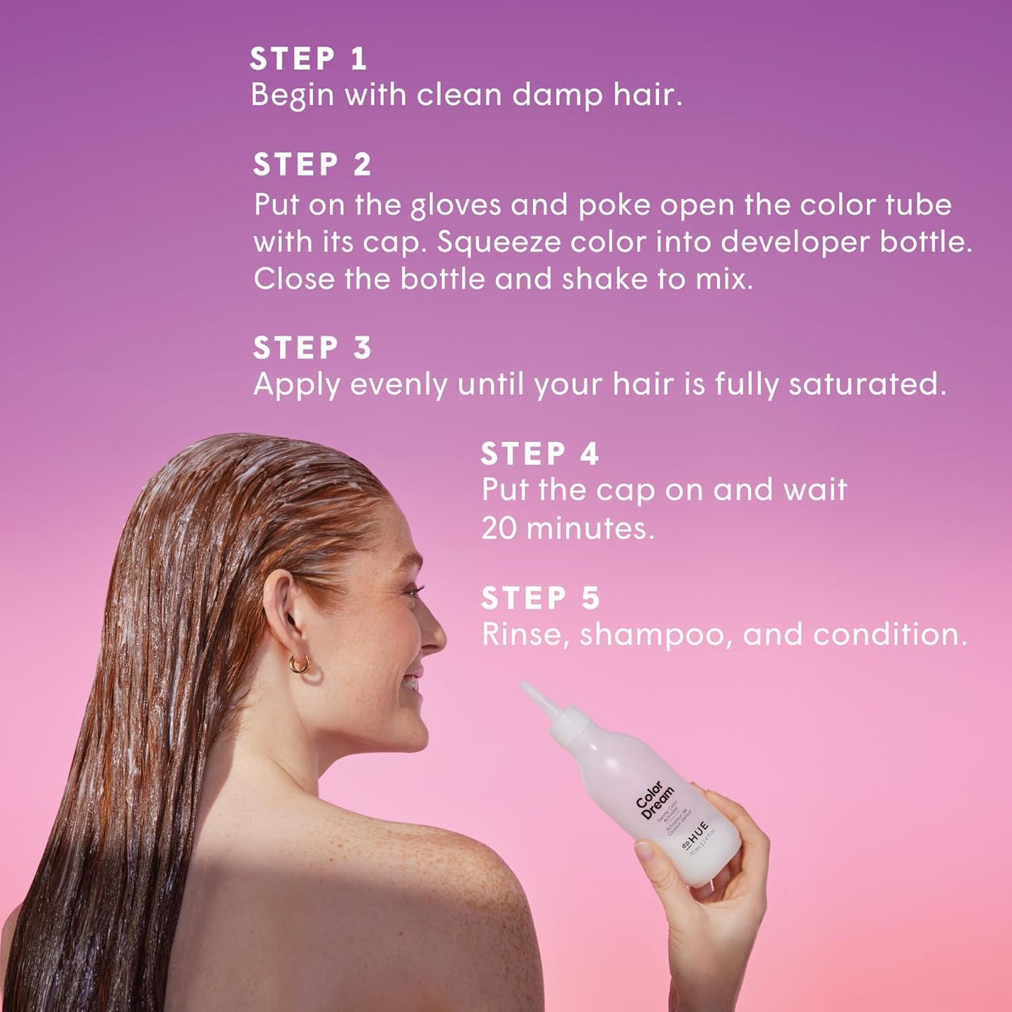dpHUE Color Dream, Cool Blonde - Ammonia-Free, Demi-Permanent Hair Color - Lasts 16 Washes - Boosts Shine - Paraben & Sulfate Free, Leaping Bunny Certified