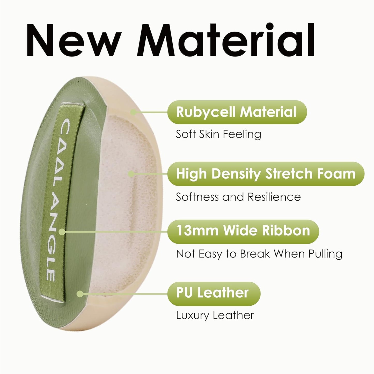 5Pcs Makeup Sponge For Foundation Concealer And Powder, Latex Free Blender Sponge For Natural And Easy Makeup Soft Long-lasting And Beginner-friendly, Green, Medium