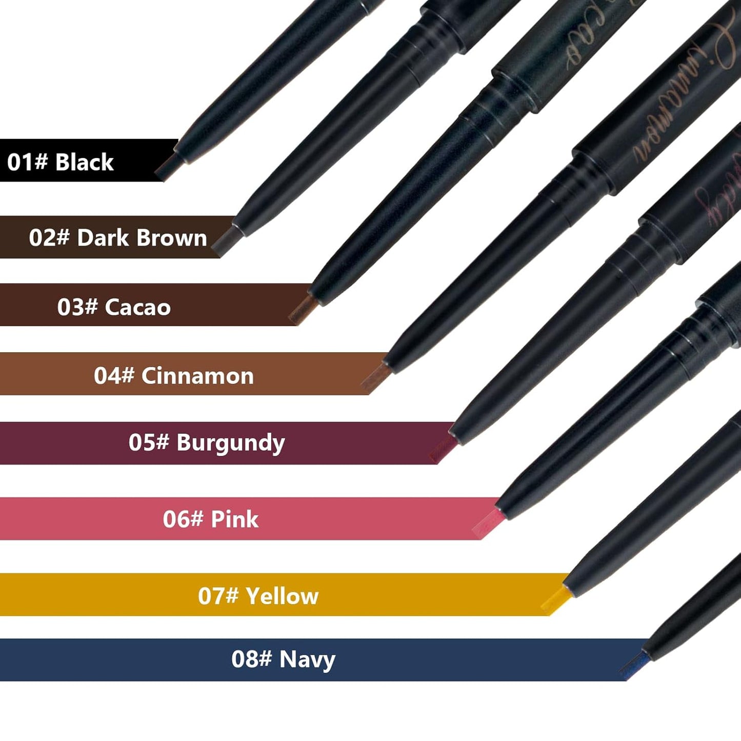 Witch's Pouch Gel Eyeliner Pencil Waterproof Smudge Proof, Long-Lasting Eye Liner, High-Intensity Colored, Ultra-Smooth Korean Eye Pencil Eye Makeup (08 Navy)