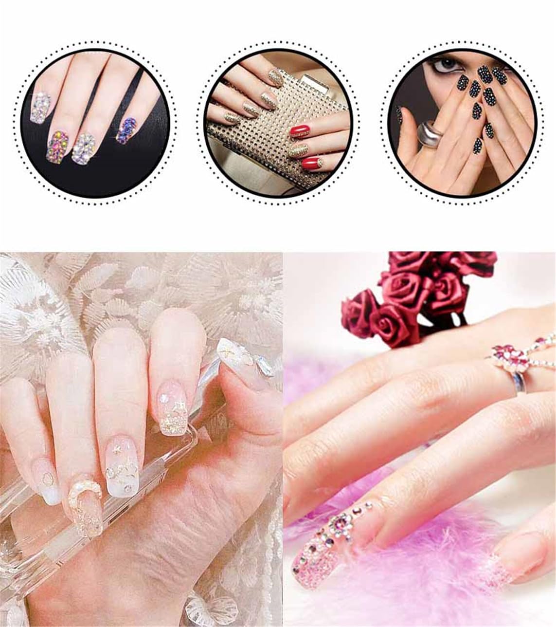 4500 Pcs SS12 3mm AB Flatback Rhinestones for Nails Art Crafts Glitter Round Shine Gems Crystals DIY Clothes Shoes （Light Pink AB）