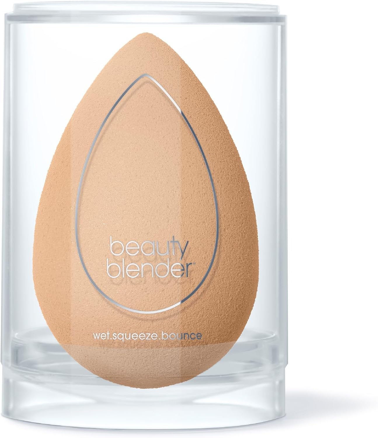 Beautyblender® | Nude Beige Beauty Blender Makeup Sponge, Super-Soft Foam Easily Blends Foundations, Powders & Creams, Made in USA, Reusable, Washable, Streak Free Application, Vegan, Cruelty Free