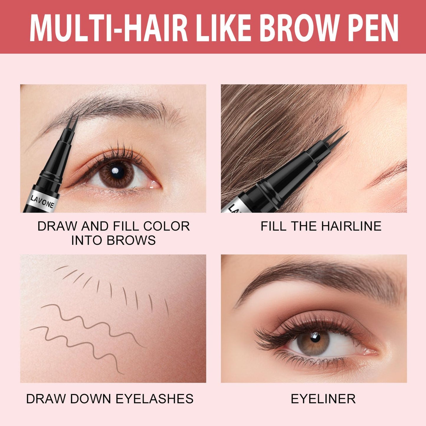 Eyebrow Pencil, 2-in-1 Waterproof Eyebrow Pen, with 2 Tip Microblading Eyebrow Pencil and Ultra-Precise Brow Pencil, with Eyebrow Brush, Eyebrow Pencils for Women,Natural Hair-Like Brows-Dark Blonde