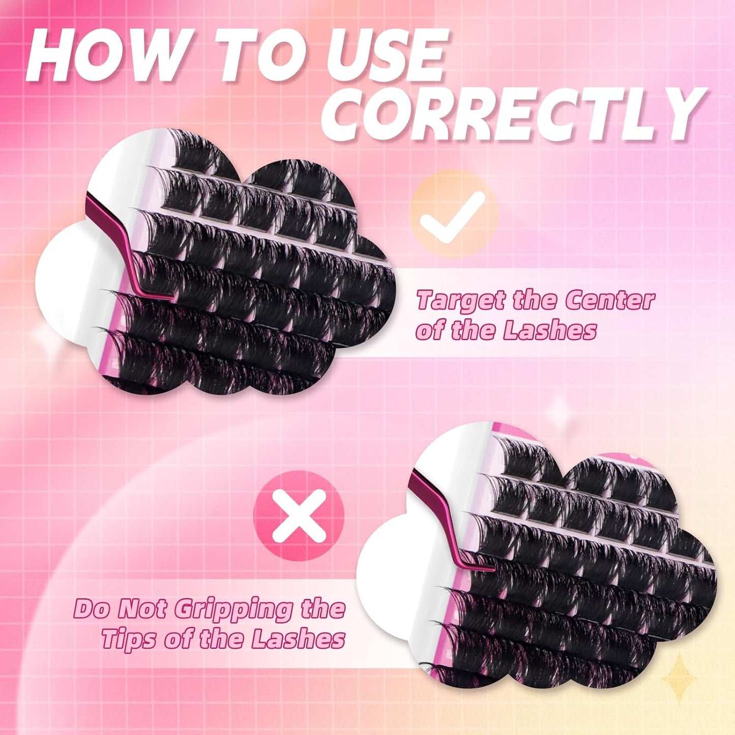 FADLASH Cluster Lashes D Curl Wispy Individual Lashes DIY Eyelash Extension Natural Look Reusable Fluffy Cluster Eyelash Extensions Self Application At Home (80D+100D-0.07D-12-18MIX)