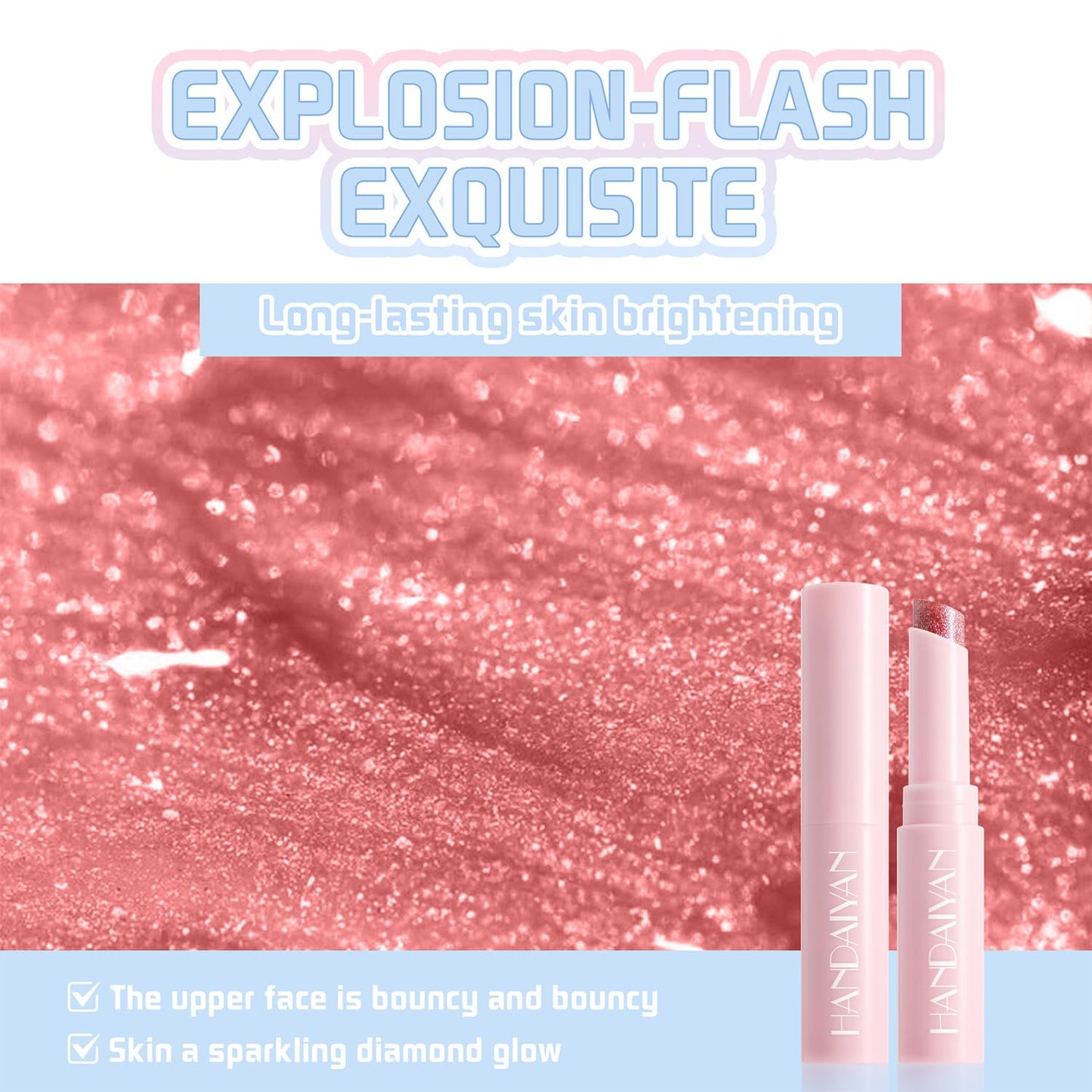 3PCS Crystal Hydrating Jelly Stick Eyeshadow Stick, Glitter Makeup Jelly Shimmer Eye Shadow Crayon, Lightweight Eye Brightener Eye Makeup (01+02+05)