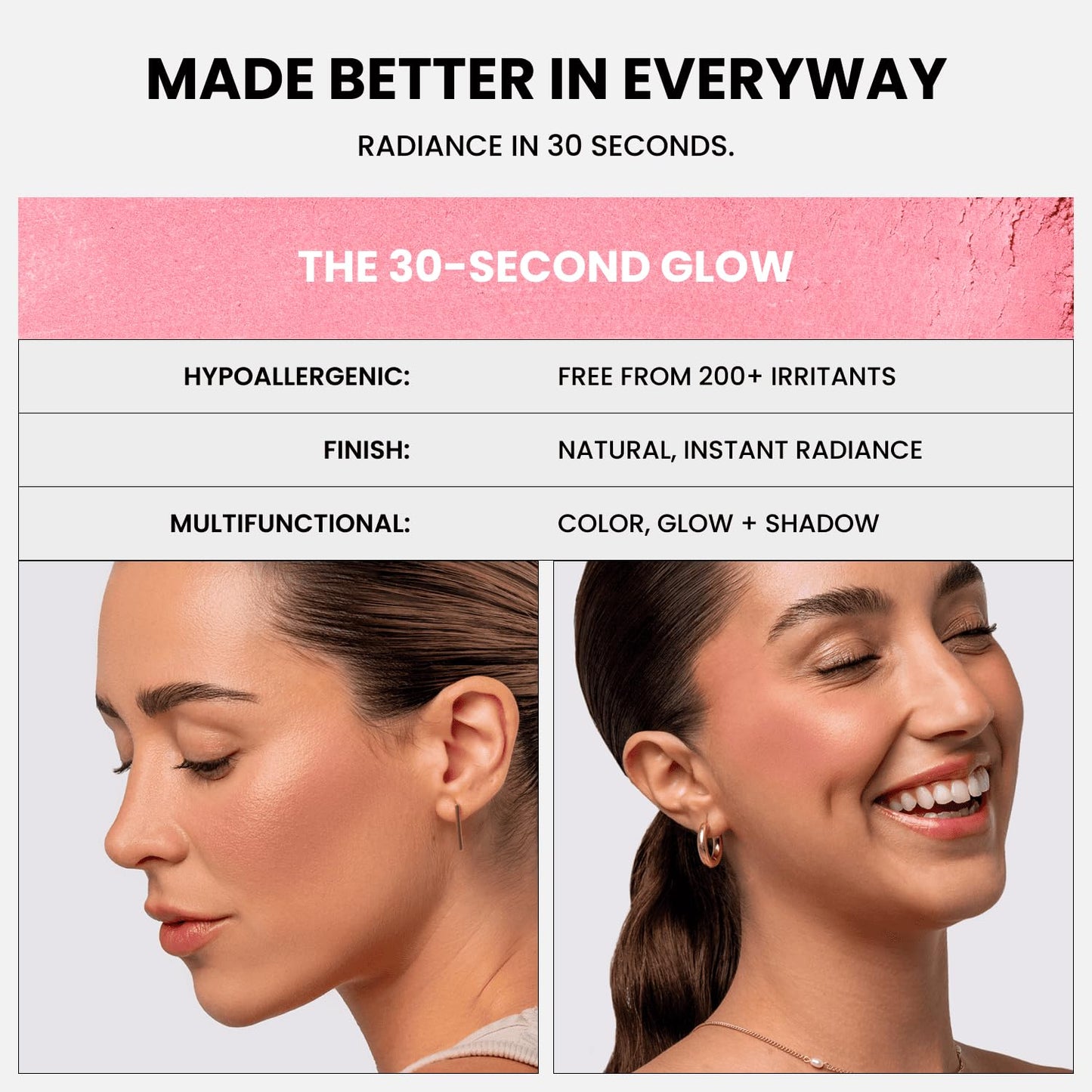 Phase Zero Makeup Powder Blusher - "Desert Storm" - 4g / 0.141 oz - Full Coverage, Natural Blush - Soft, Buildable Pink, Coral, Peach & Golden Hues