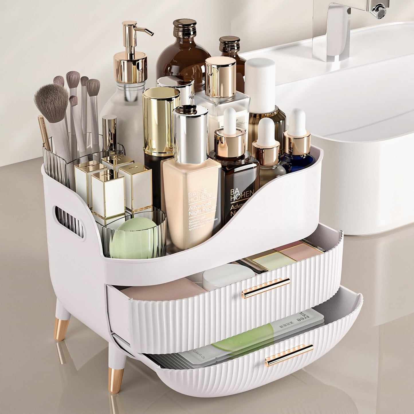 Makeup Organizer with Drawers for Vanity – Skincare & Daily Storage Box