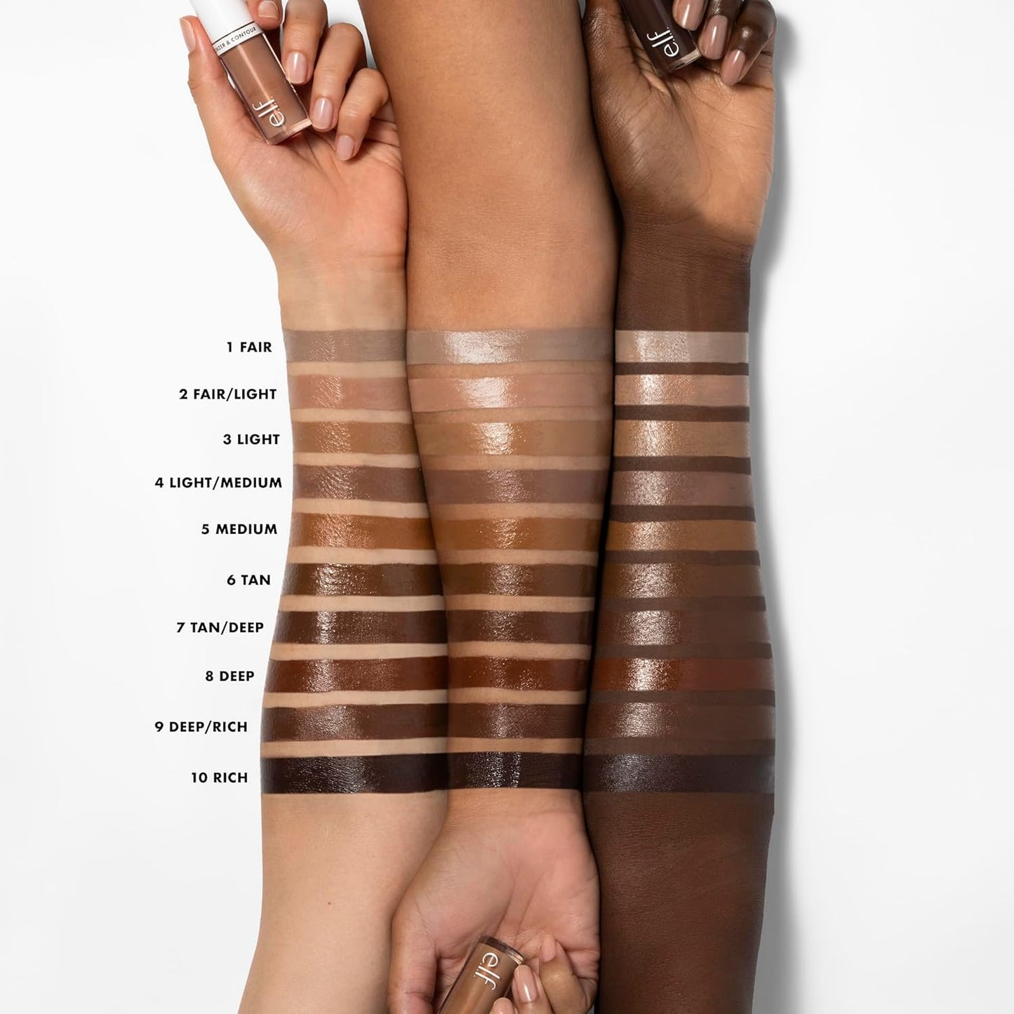 e.l.f. Camo Liquid Bronzer & Contour, Silky Highly Pigmented Formula, Creates a Long-Lasting Bronzed Glow & Natural Look, Vegan & Cruelty-Free, 5 Medium
