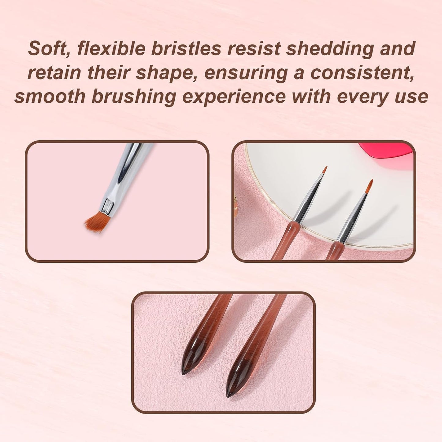 2pcs Nail Design Brushes, Professional Versatile Nail Drawing Pens Acrylic Paint Brushes Tools for Painting Flowers Leaves Petals Fine Line and Intricate Art Designs