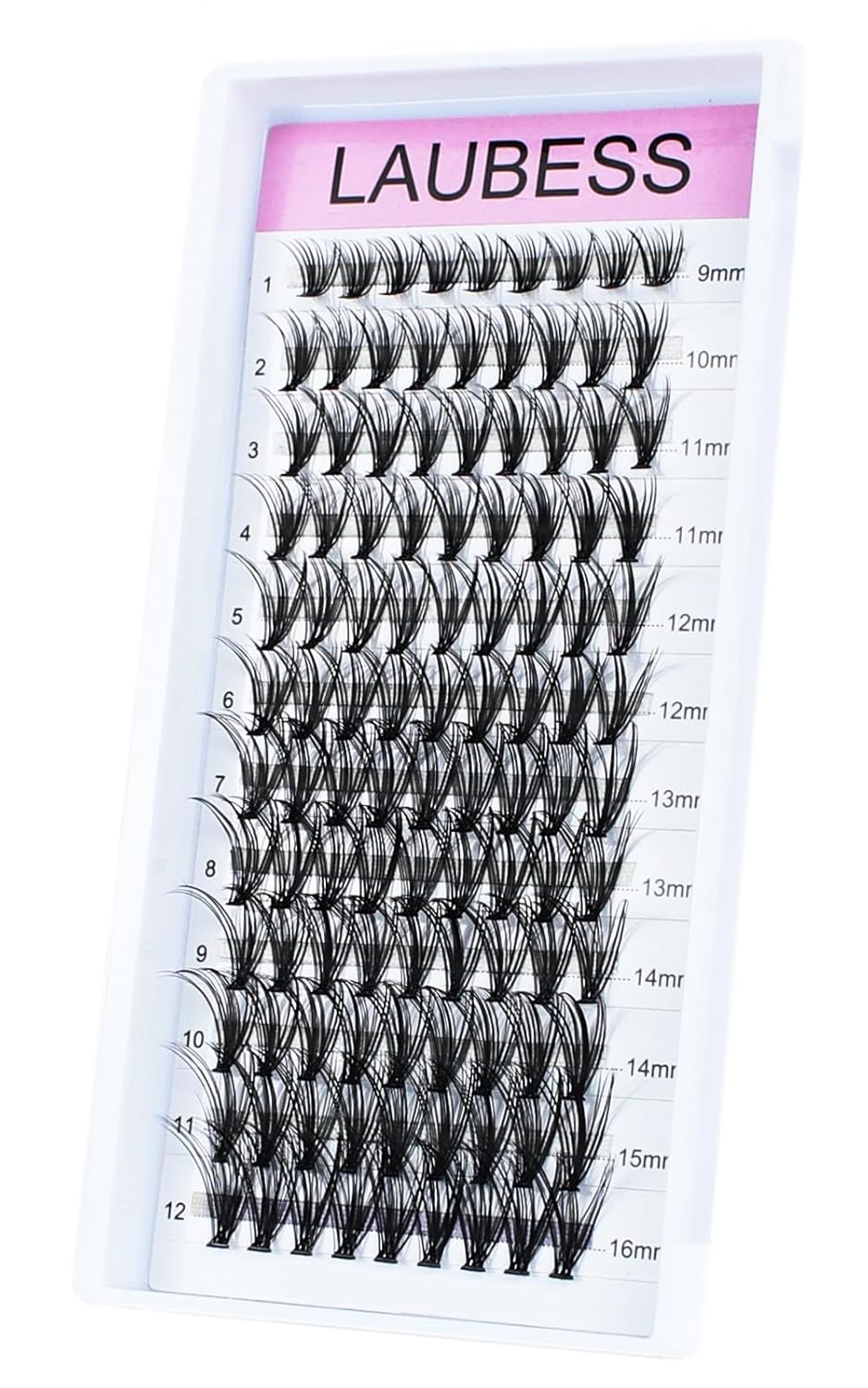 Eyelash Clusters LAUBESS Lash Clusters Individual Lashes Cluster Eyelash Extensions DIY at Home Waterproof Cluster Lashes (20D-C-Mix9-16)