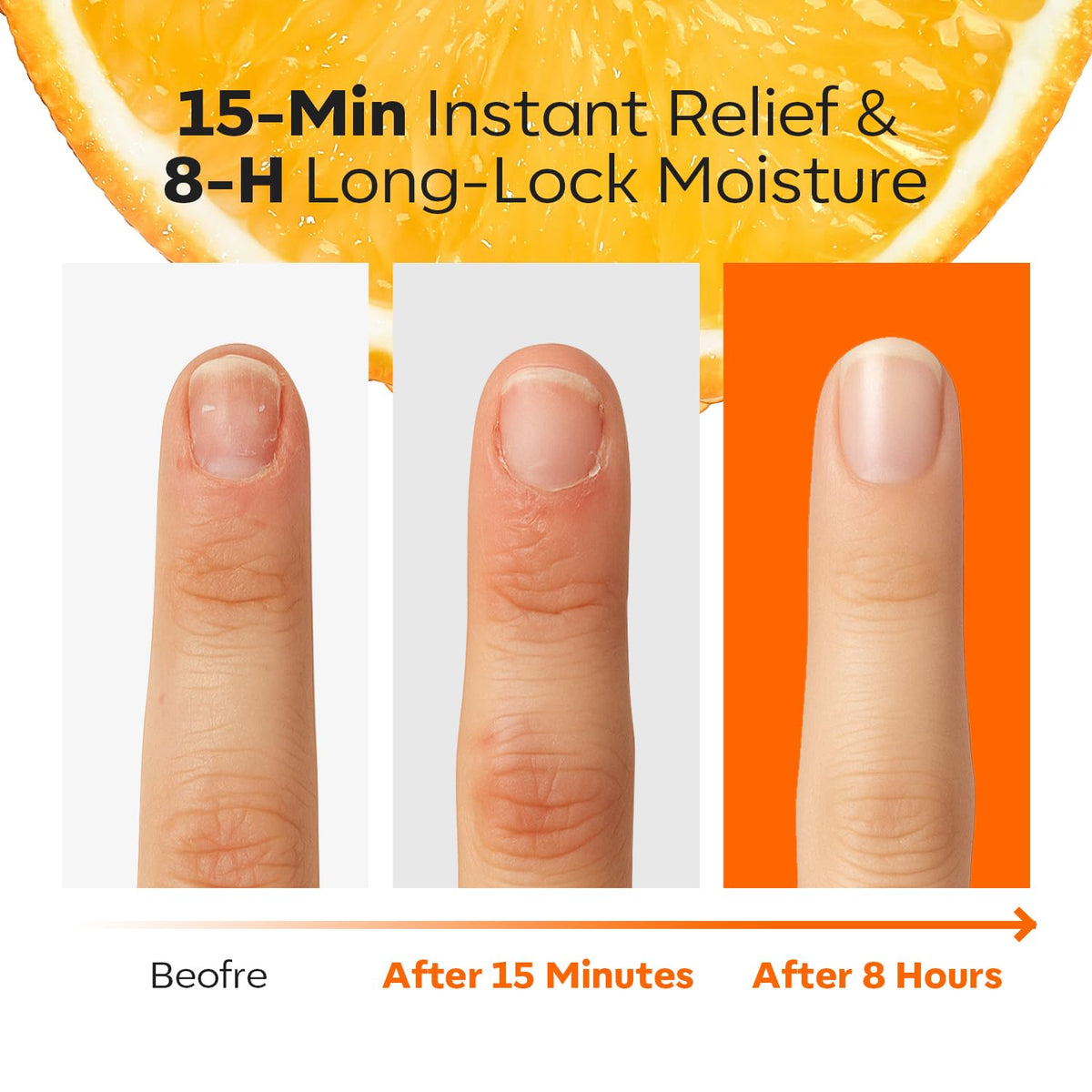 modelones Cuticle Oil Pen Orange Nail Oil for Growth and Strength Nail Growth Oil Cuticle Softener Quick Dry Nail Care Moisturize and Strengthen Damaged Nails 10ml 0.34Fl Oz