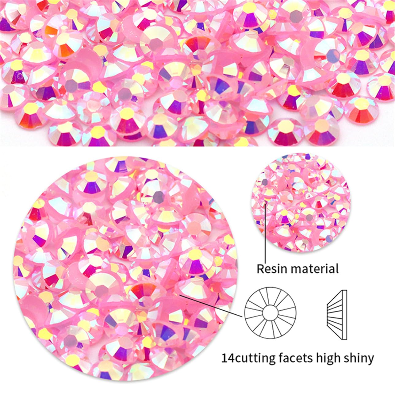 720 Pcs SS30 6mm Flatback Rhinestones for Nails Art Crafts Glitter Round Shine Gems AB Crystals DIY Clothes Shoes （Red AB）