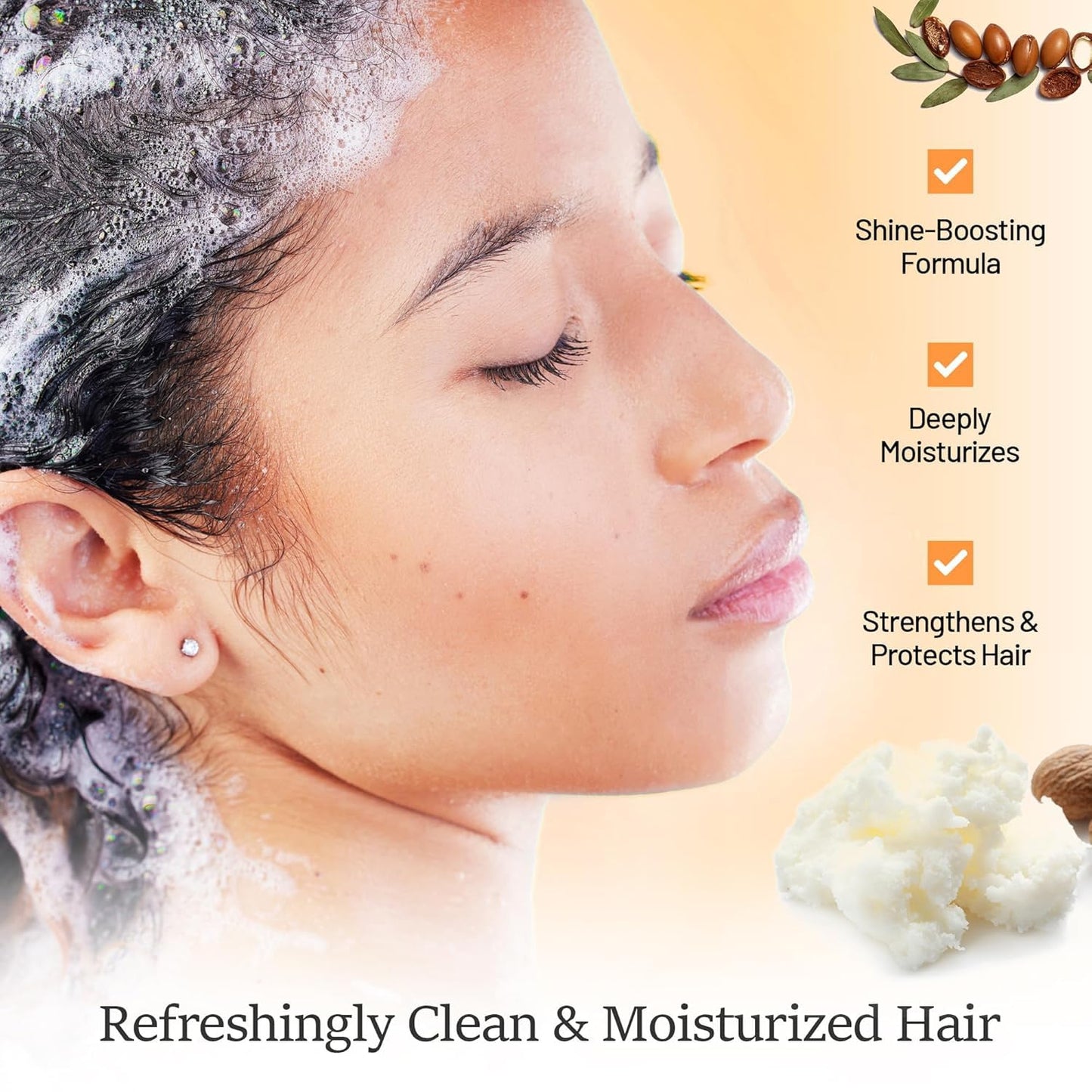 Herbishh Argan Hair Mask (150ml) + Argan Oil Shampoo & Conditioner (16.9 fl.oz Each) Hair Care Set – Deep Cleansing & Hydration, Ideal for Repairing Dry, Frizzy & Colored Hair – Sulfate & Paraben Free