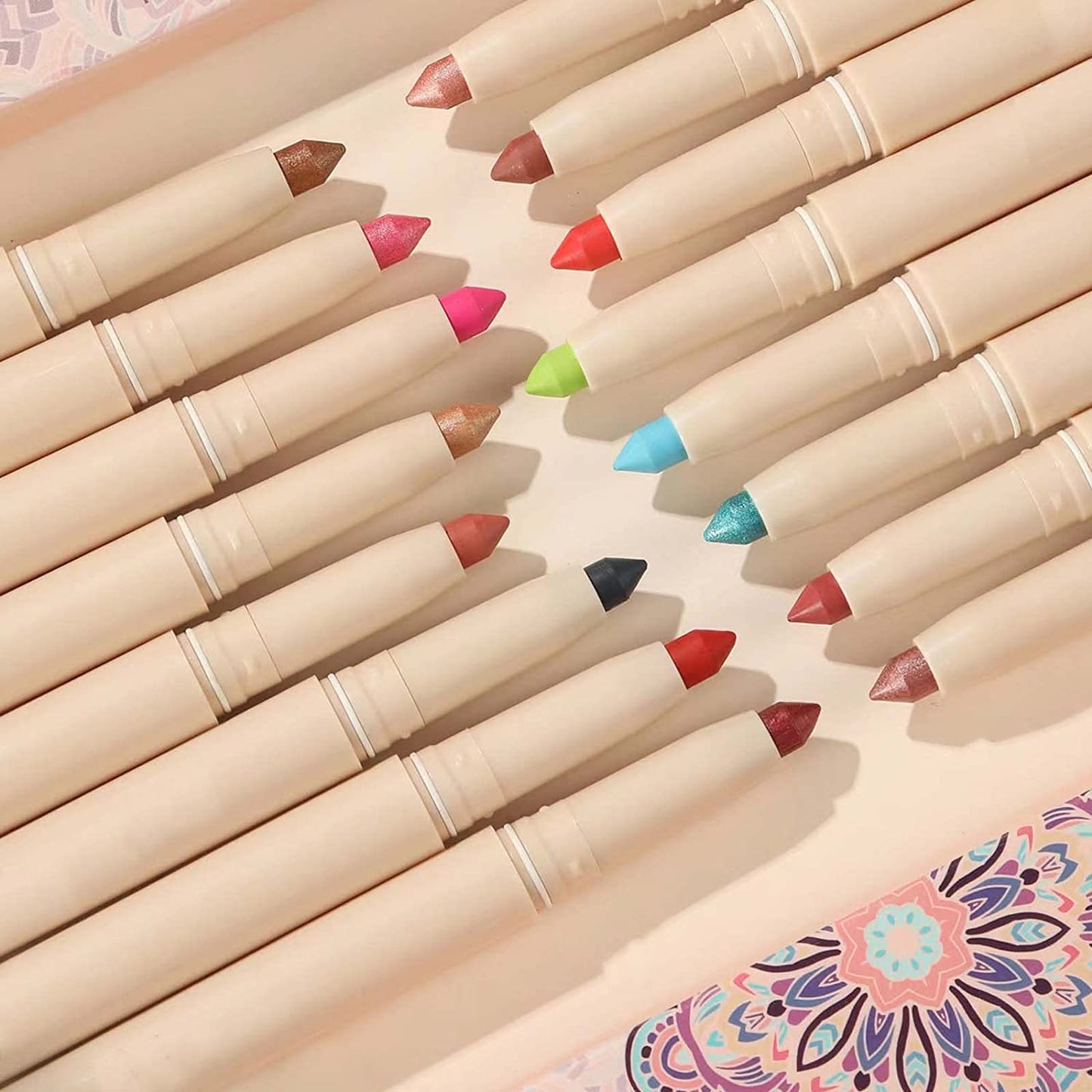 Matte Eyeshadow Stick - Smooth Cream Eyeshadow Pencil, Waterproof Long Lasting, High Pigment Hypoallergenic Highlighter Stick - Create Multi-Dimensional Eyes Look (06# Red)