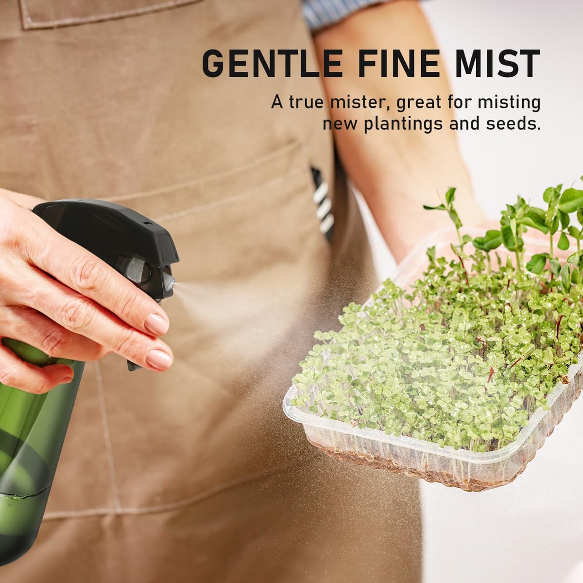 Spray Bottle for Plants 2 Pack, 16oz - Ultra Fine Mist, Plant Mister Empty Spray Bottles Indoor, Leak Proof Misting Water Sprayer Bottle for Gardening, Plant Care, Hair Care, Cleaning Solutions