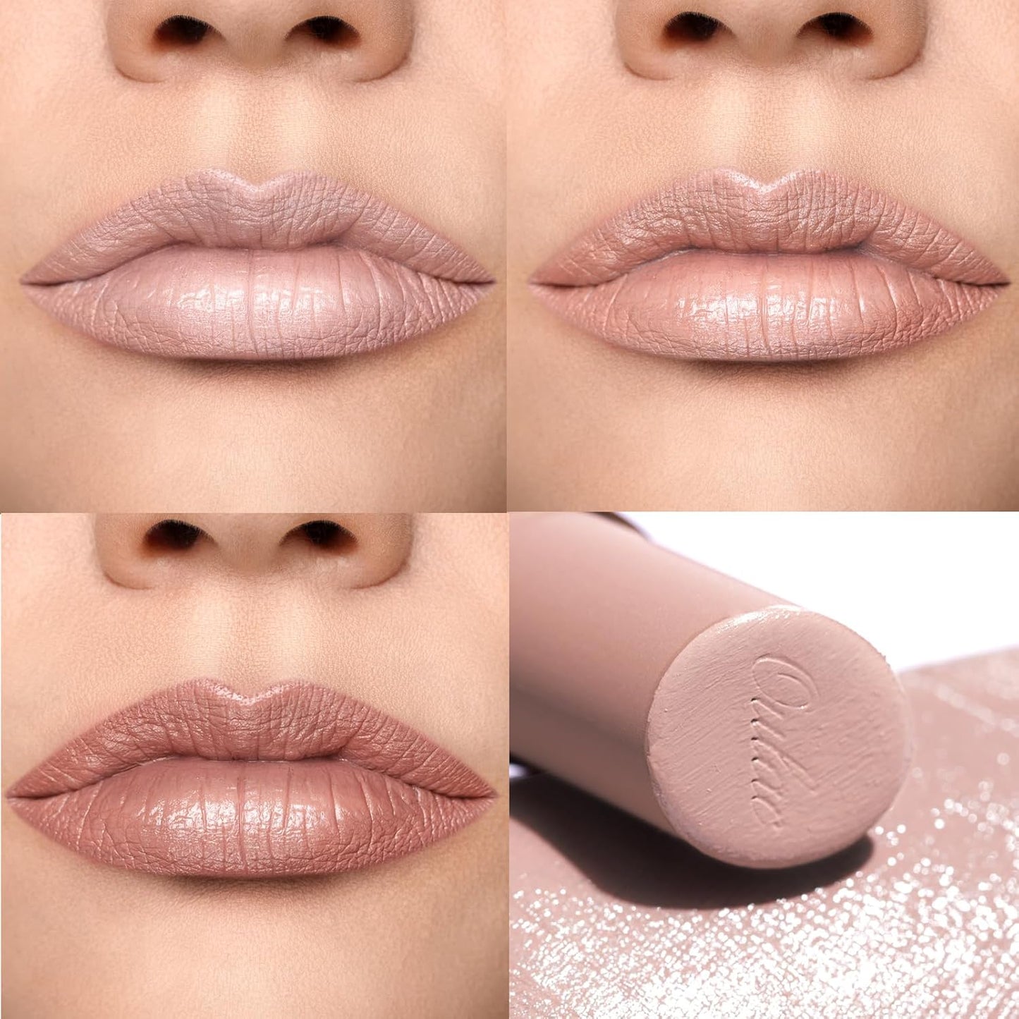 Oulac Nude Hydrating Lipstick Set For Women High Impact Lipcolor Tinted Lip Balm, Nourishing, Satin Finish, Moisturizing Creamy Formula, Vegan Clean Beauty Sensual Glow Rich Crème 01+02+04(SET 1)