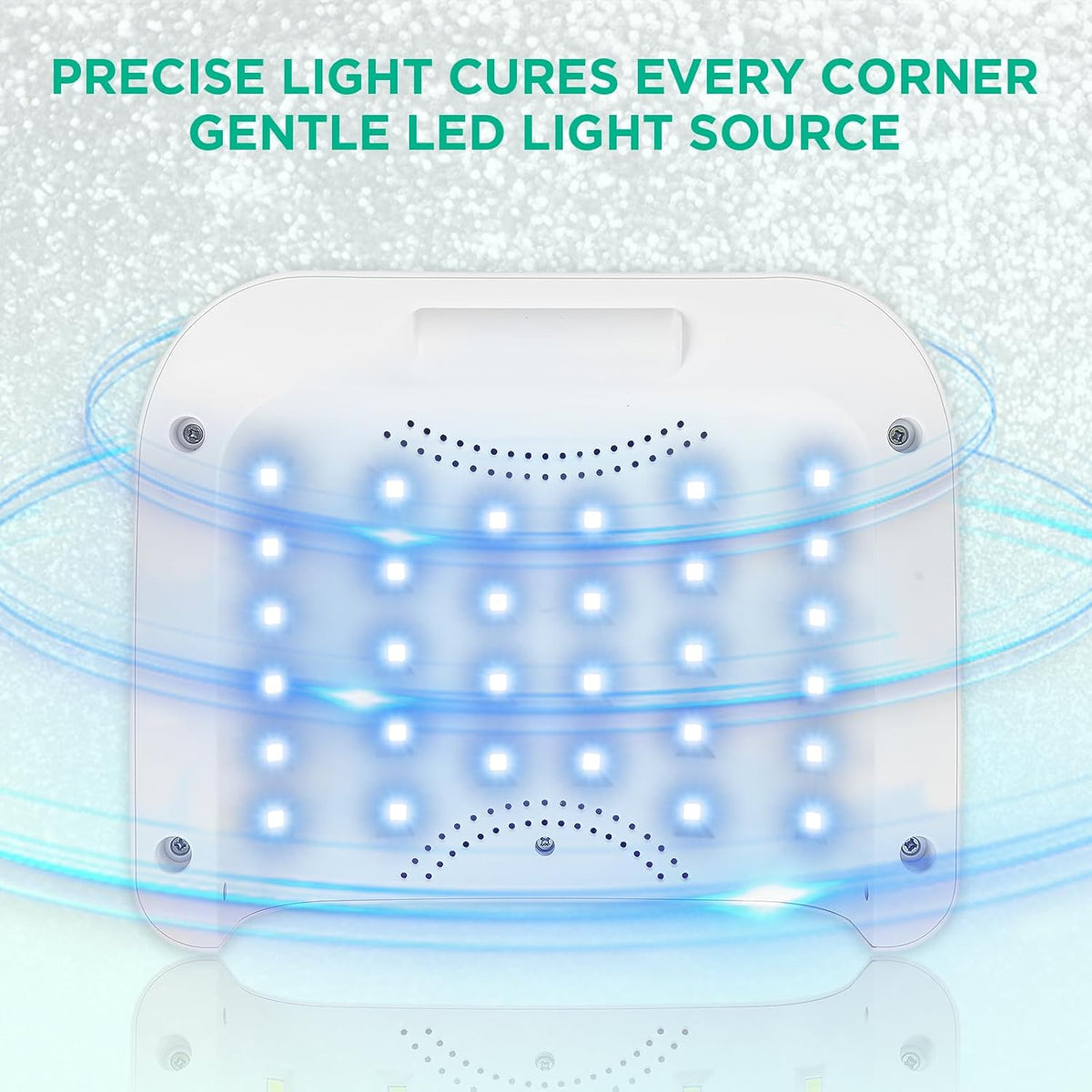 Cordless Nail Lamp, Rechargeable UV Nail Lamp for Gel Nails, LED Nail Lamp with 4 Timer Modes, Gel Nail Light Decorate with Sparkling Nail Rhinestones Diamond (Sparkly Green Diamond)