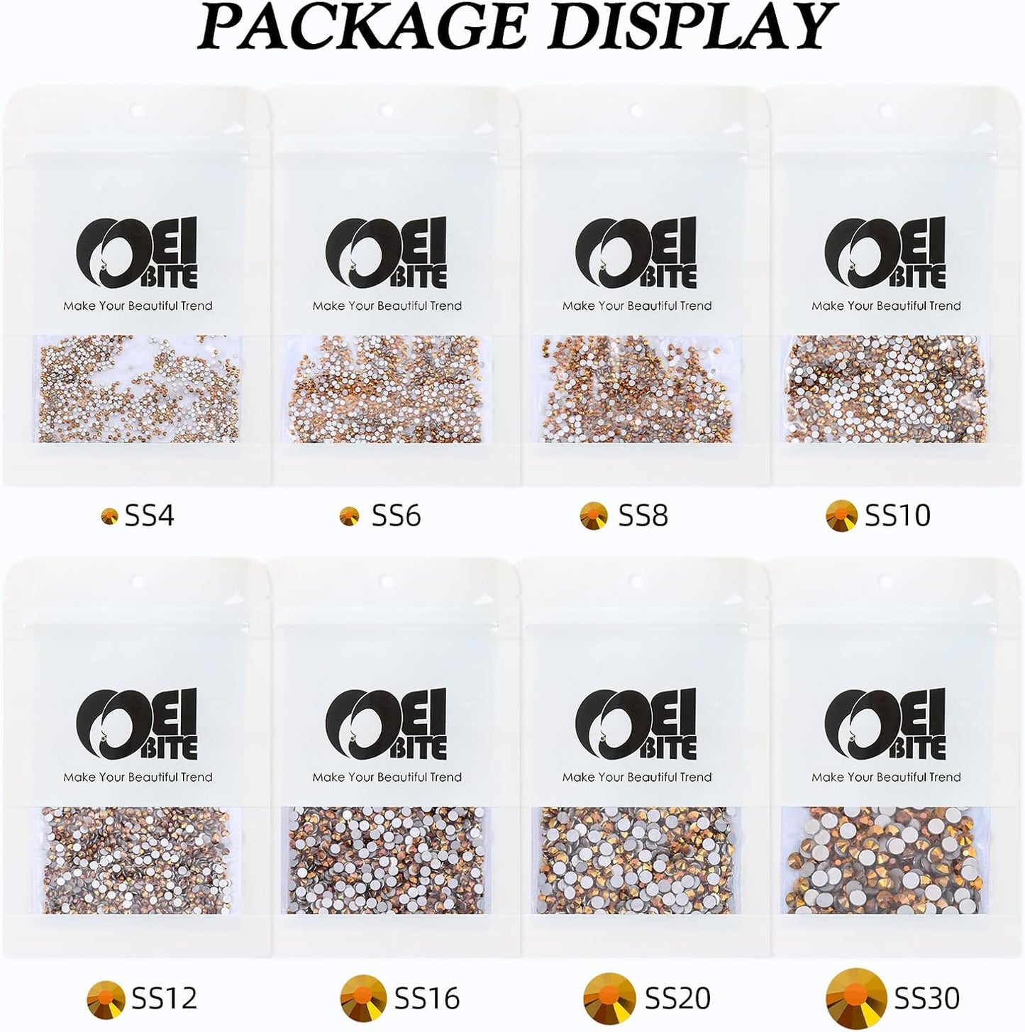 Gold Flatback Rhinestones, Glass Rhinestones for Nail Art and Craft, Glue Fix, Loose Crystal Gemstones(Gold, SS4, 1440pcs, 1.5-1.7mm)