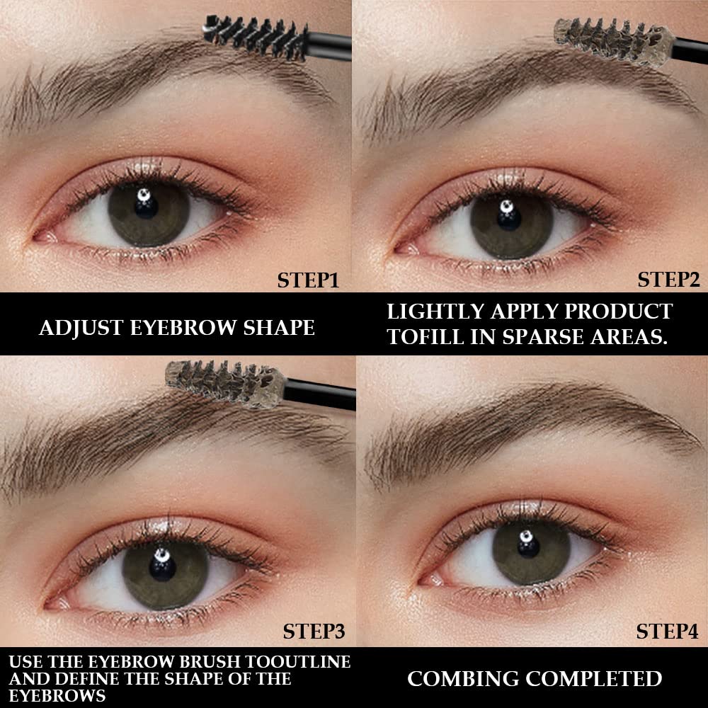 Kaely Thickening Brow Mascara,Tinted Eyebrow Gel Waterproof,Eyebrow Color Makeup,Brow Fast Sculpt,Vegan,Cruelty Free,maquillaje gel para cejas a prueba de agua,02 Cool Blonde