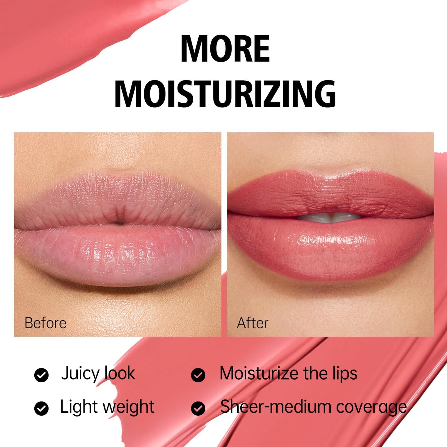 MAKI YIKA Moisture Dark Berry Lipstick for Women Hydrate Lip Gloss for Dry Cracked Lips Weightless Glossy Lip Color Juicy Finish,M039 Blush Berry