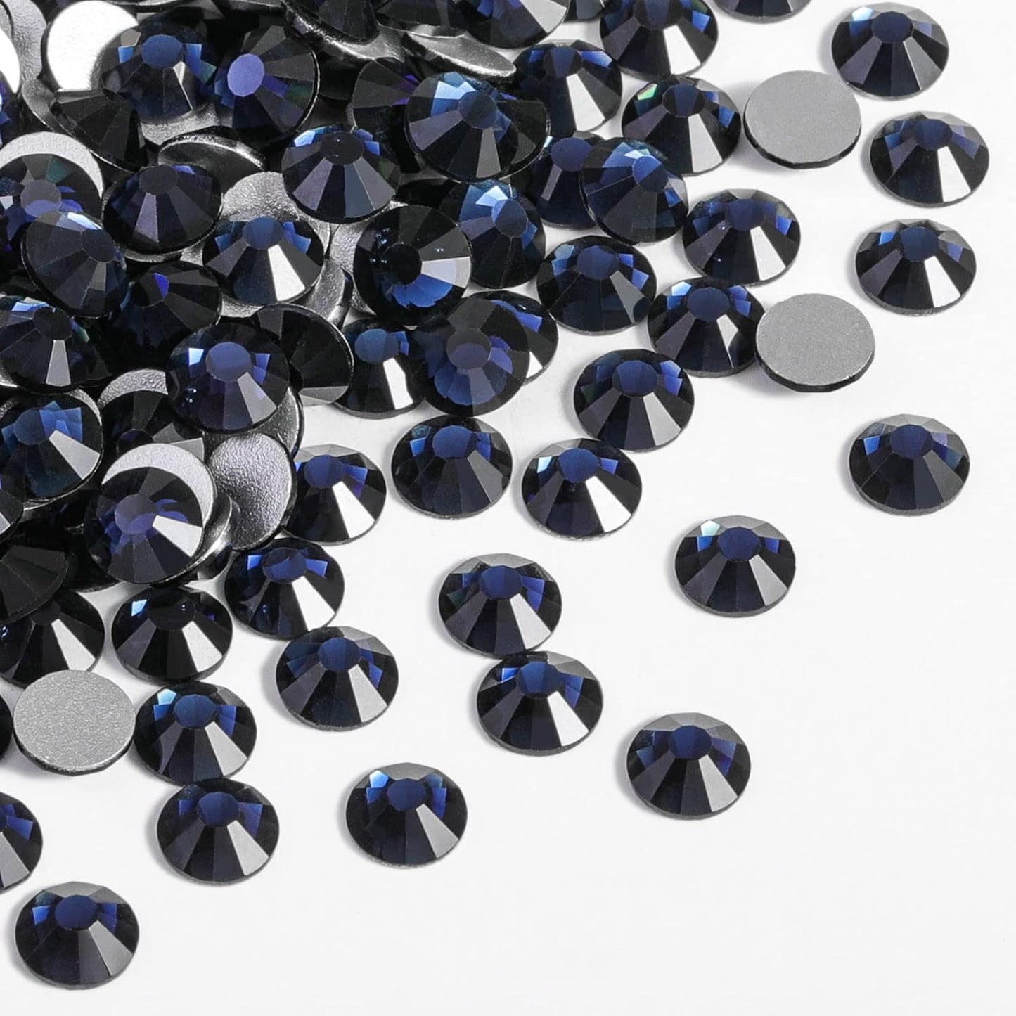 beadsland Flat Back Crystal Rhinestones Round Gems for Nail Art and Craft Glue Fix,Montana (6.4-6.6mm) SS30/288pcs