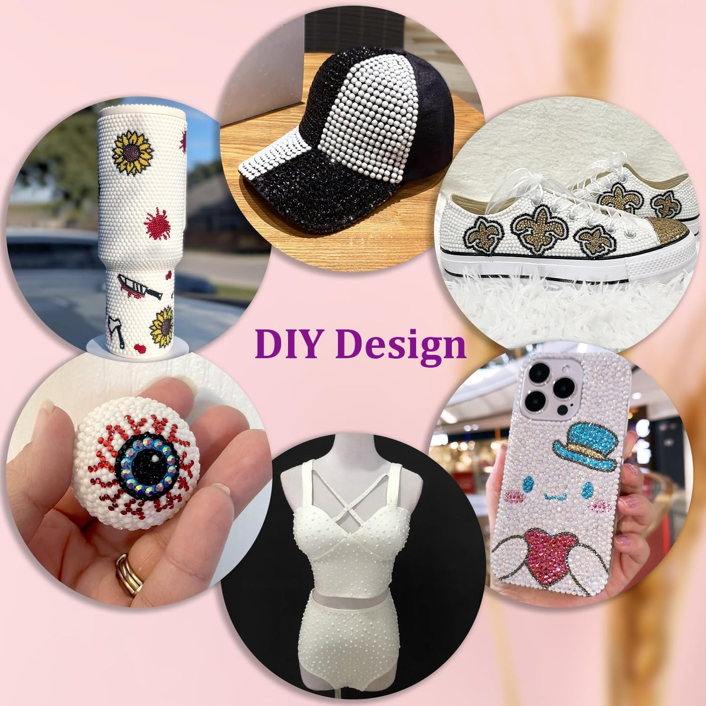 25000Pcs Resin Rhinestones with Tweezers for Crafting, White 2-6mm Mixed Sizes Non Hotfix Flatback Gems, Bedazzling Crystal for DIY Craft Clothing Mugs Tumblers Shoes Fabric Decor Nail Art