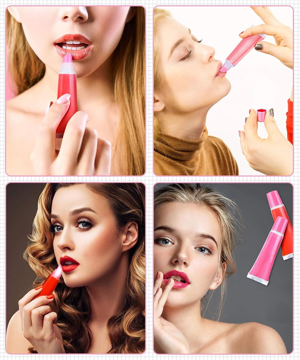 8PCS Empty Lip Gloss Tubes - 10ml Clear Lip Balm Tubes with 5ml Syringes - Refillable Squeeze Tubes for Lip Gloss - Mini Cosmetic Soft Tubes for DIY Lip Gloss and Travel Toiletries