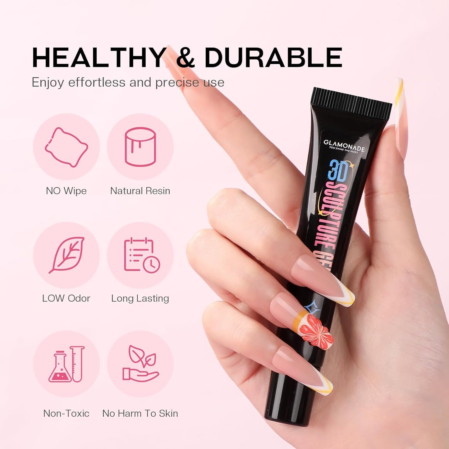 3D Sculpting Gel Nail Art: 15g Nail Sculpting Glue No Wipe Clear Gel Polish DIY Nail Art for Drawing Molding Nail Tech Must Haves Manicure Decoration Supplies