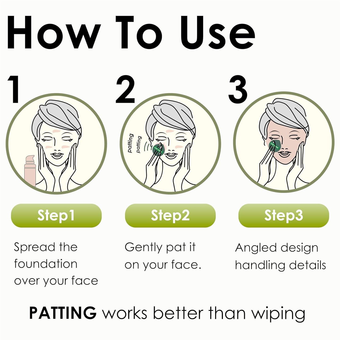 4Pack Makeup Sponge For Foundation Concealer And Powder, Latex Free Blender Sponge For Natural And Easy Makeup Soft Long-lasting, Pack for 2X-Large Yellow and 2 Medium Green