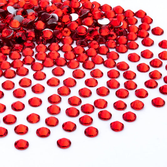 1440Pcs Ruby Red Crystal Rhinestones,Glass Flatback Rhinestones Gemstones for Nail Face Makeup Art Crafts Clothes Decoration -(SS12,3.0mm,Ruby Red)