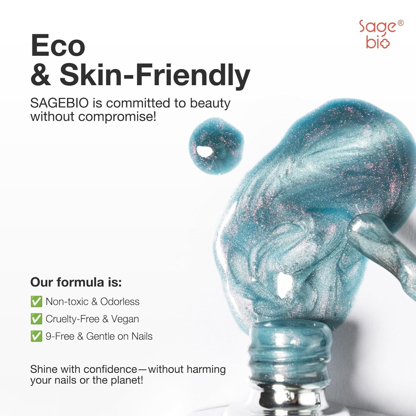 15ml Cat Eye Gel Nail Polish with Magnet Shimmer Glass Bead Effect 06