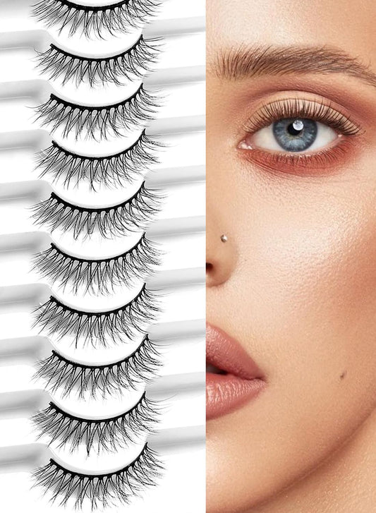 Classic Fake Eyelashes – 7-13mm – Lash Extensions – Luxurious Natural Mink Lashes Eyelash Extensions – Comfortable and Easy to Apply – High-End Fiber Lashes for Superior Volume