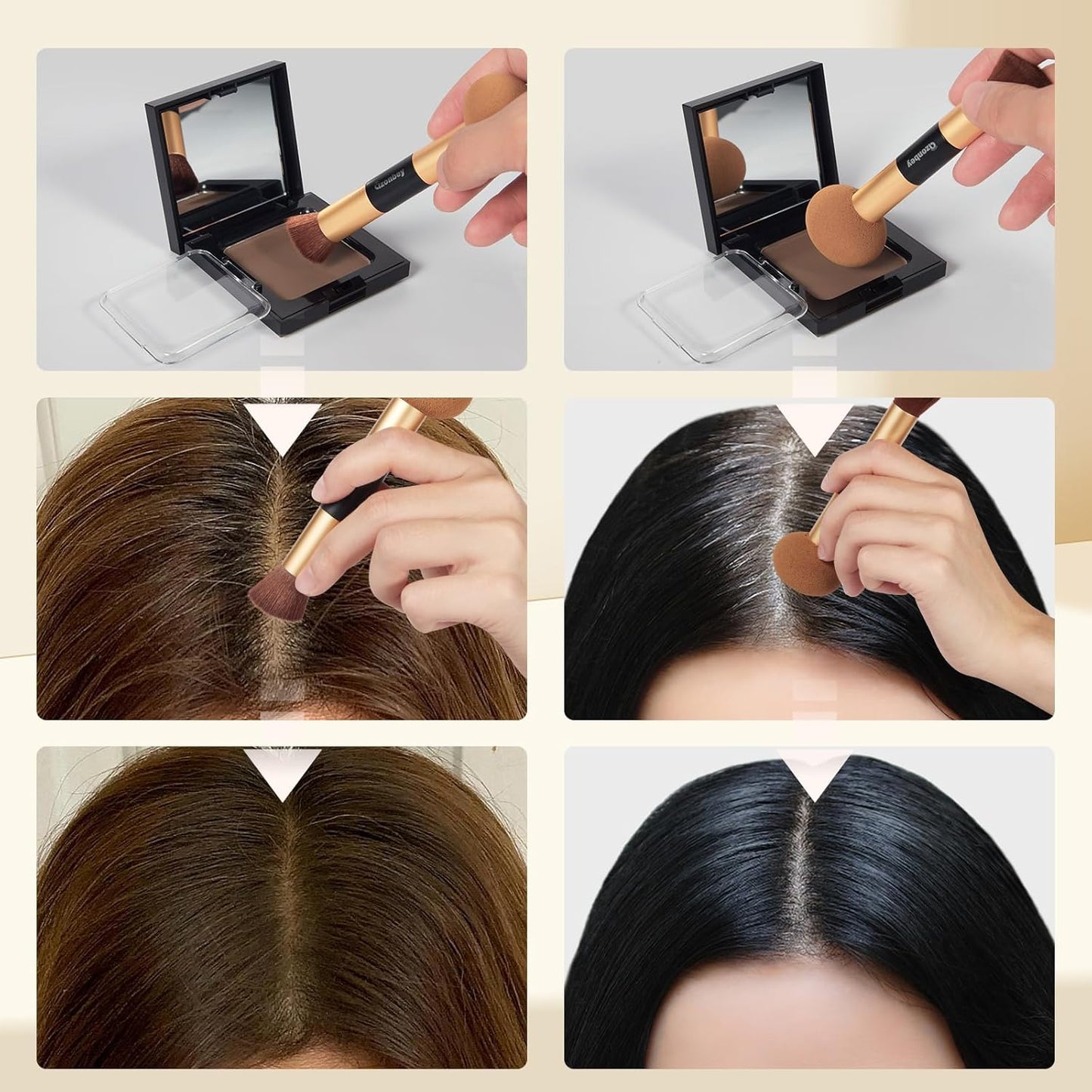 New Root Touch Up Hair Color,Hair Fibers for Thinning Hair,Cruelty Free Hairline Powder - Instantly Cover Touch Up, Hair Color Root Touch Up Powder, Hair Thickener for Women & Men (Med Brown)