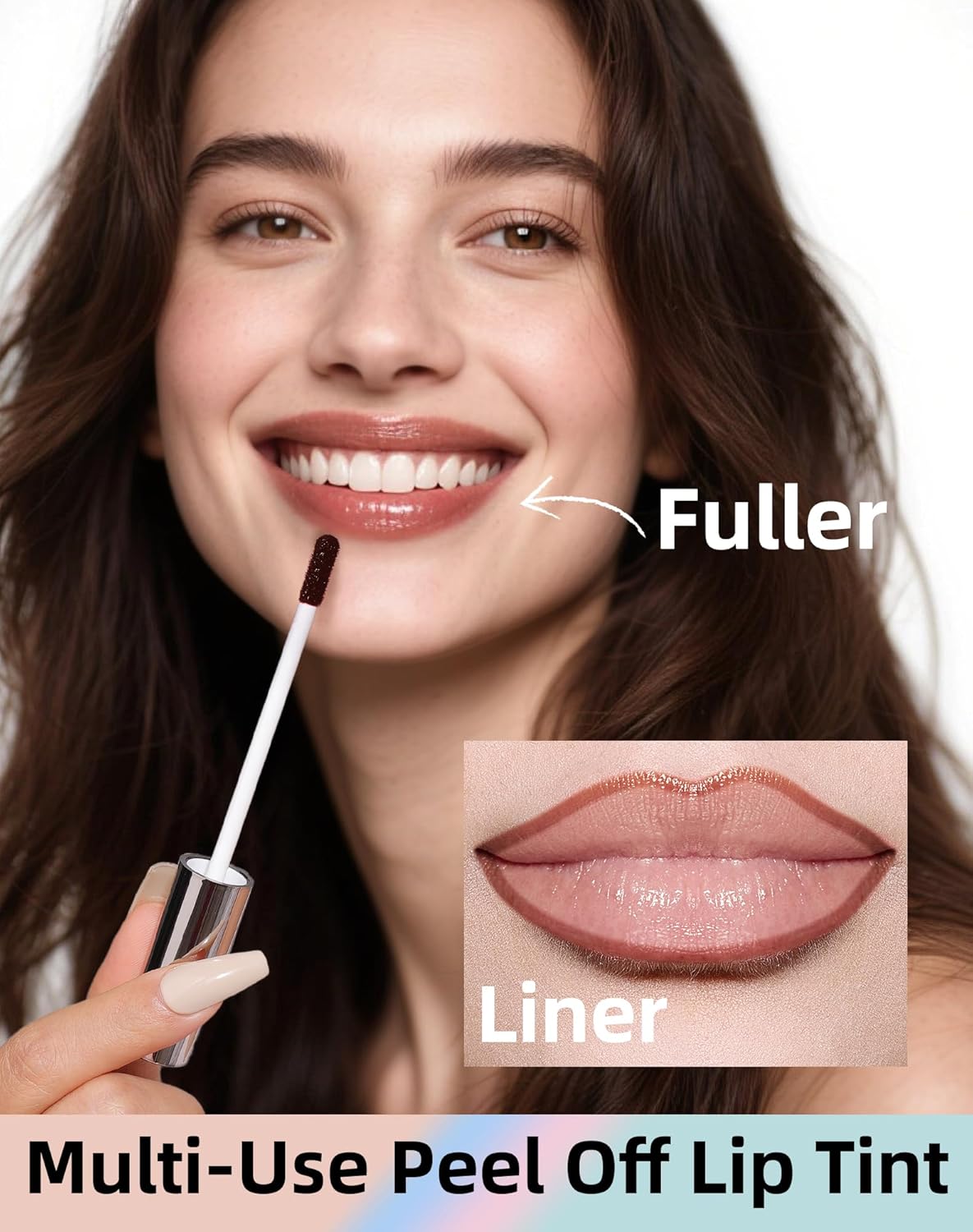 KIMUSE Lip Stain Peel Off, Peel Off Lip Liner Stain with Tweezer, Long Lasting, Waterproof, Transfer Proof Lipstains Color, Smudge-Free, Easy Removal, Matte Finish