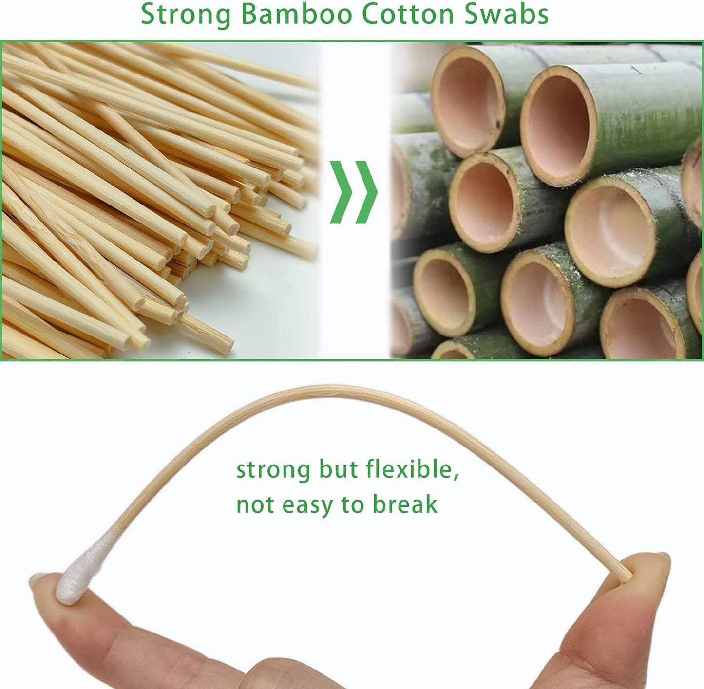 500/1000 Count 6'' Long Round/Pointed Cotton Swabs Durable Stem, Lint- Free Gun Cleaning Swabs Pure Cotton Tips for Gun Maintenance, Makeup, Pet Care, Equipment (Detailed Work)