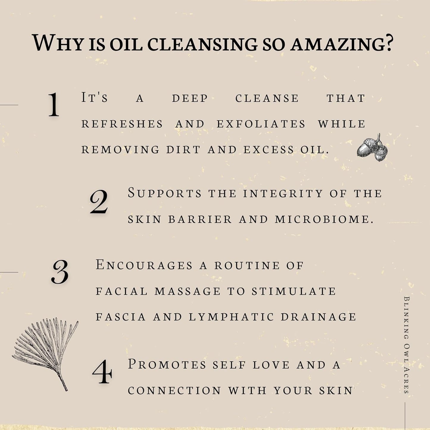 Neem & Sulfur Oil Cleanse | Natural Face Cleanser with Organic Ingredients | Hydrating & Soothing | Good for Acne & Rosacea | Non-Irritating Formula for All Skin Types | 2 oz