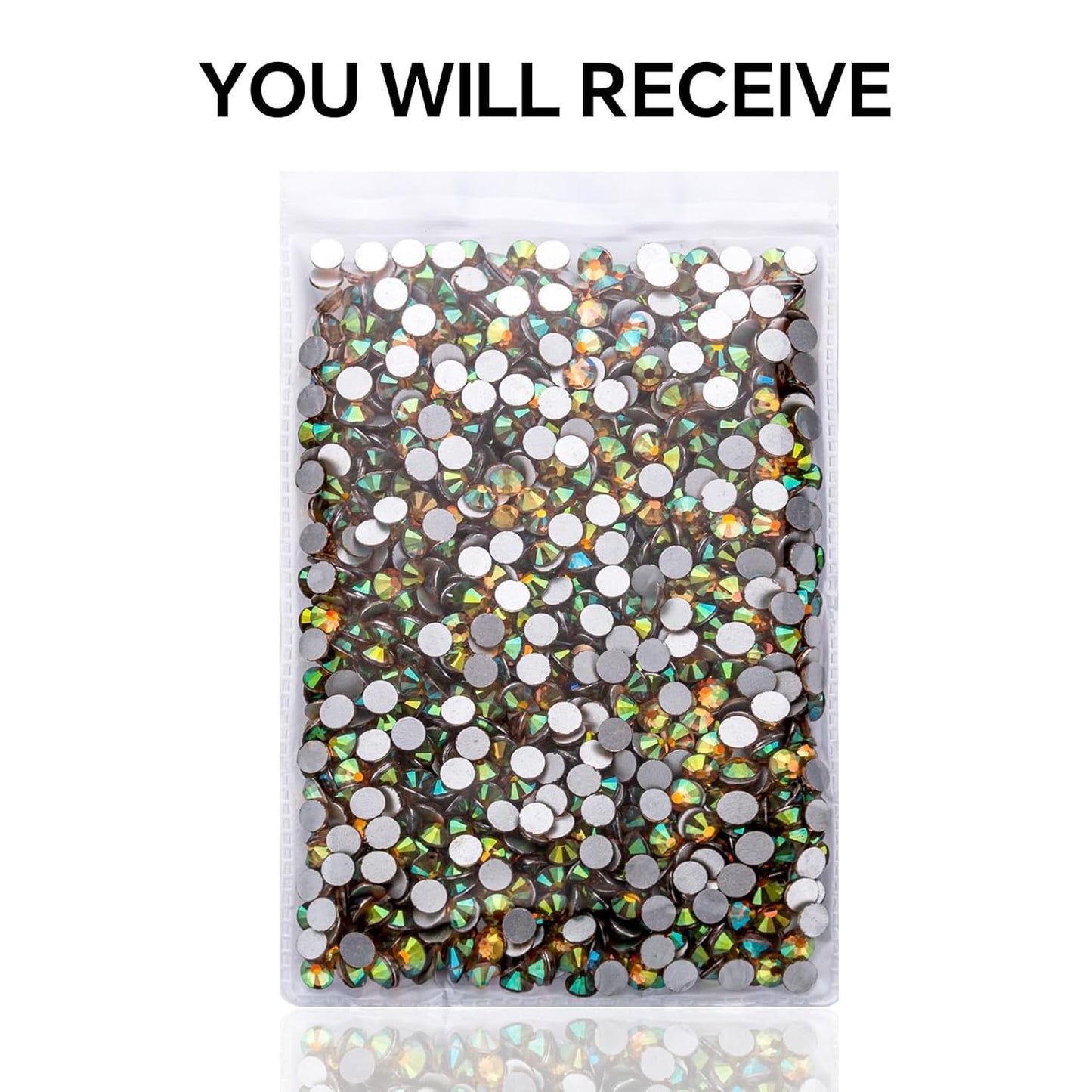 1440Pcs Dawn Light Crystal Rhinestones,Glass Flatback Rhinestones Gemstones for Nail Face Makeup Art Crafts Clothes Decoration -(SS16,4.0mm,Dawn Light)