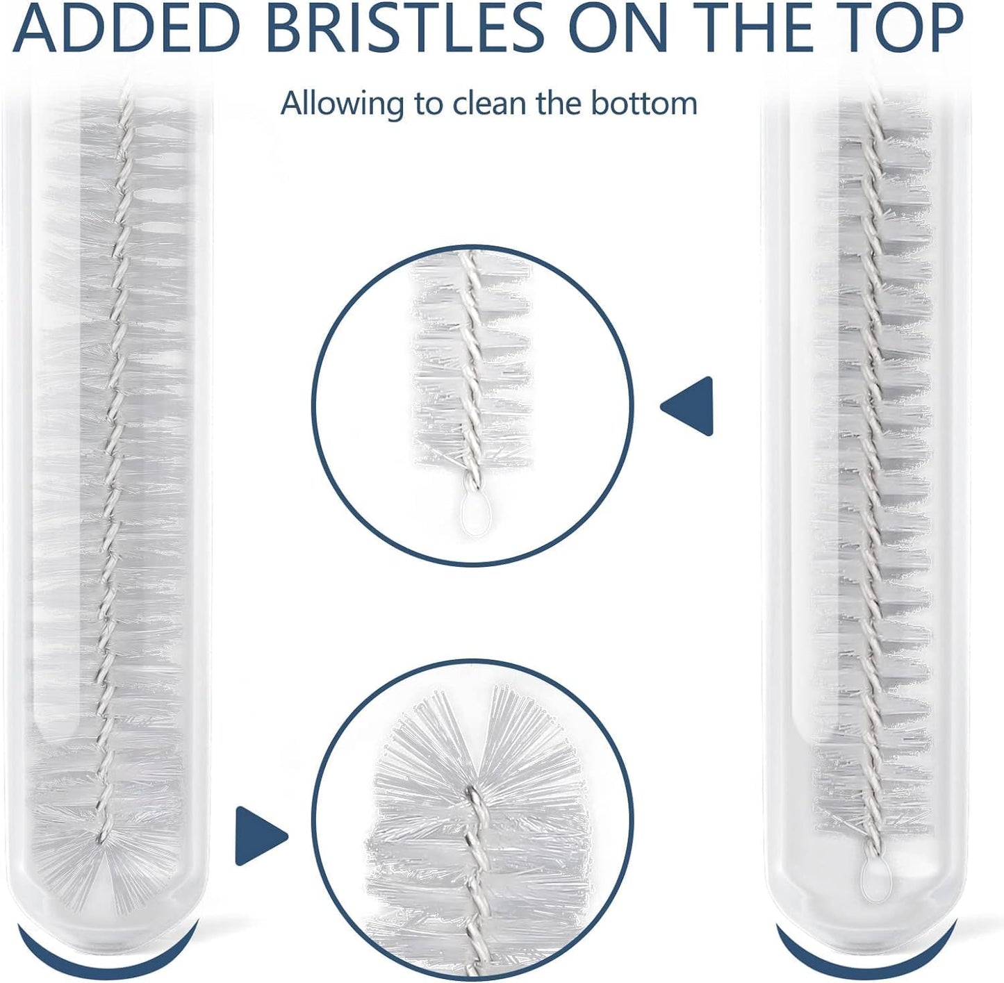 Straw Cleaner Brush Set, 12-Piece 11.8 Inch Long Botthle Cleaning Brush, Nylon Tube Brush Kit for Straws on Tumbler, Water Bottle, Sippy Cup and Pipes, Tubes or Tea Pot Spout